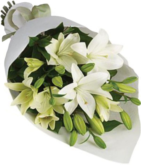 White delight with lilies