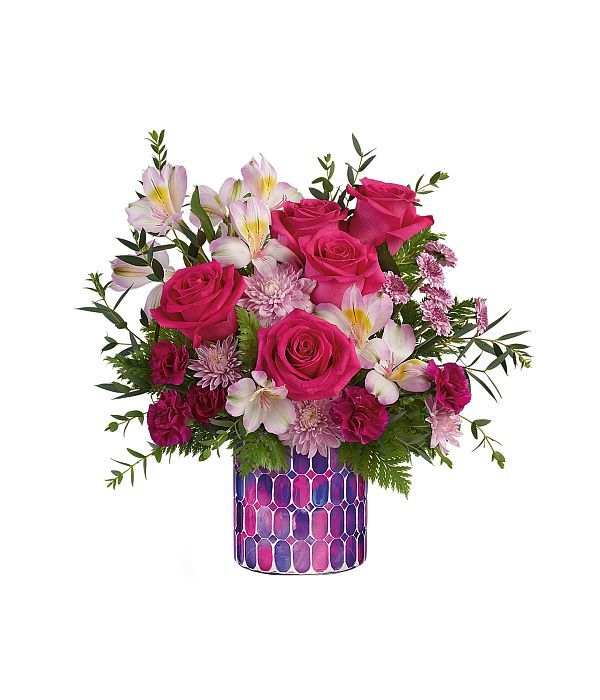 Μπουκέτο με κομψά ροζ άνθη