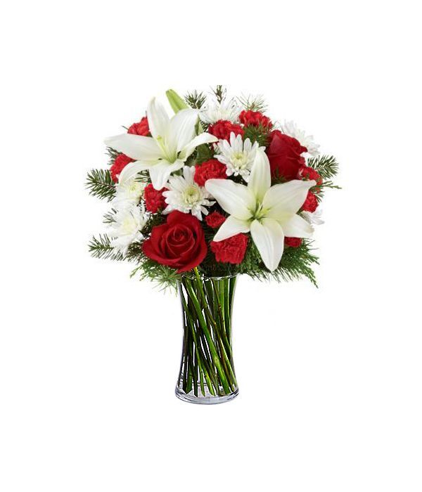 Stunning bouquet in red and white