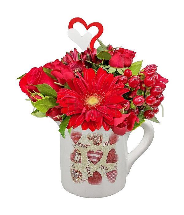 Romantic ceramic jug