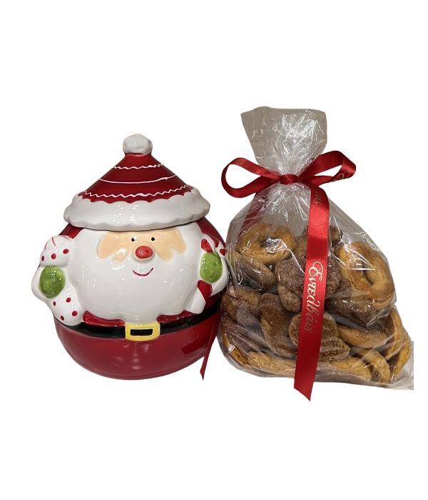 Christmas ceramic cookie jar