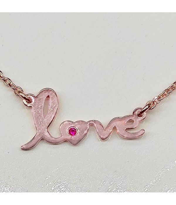 Love necklace in pink