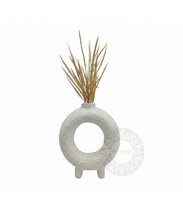 Εκλεπτυσμένo βάζο κυλινδρικό με κλαδιά χρυσά