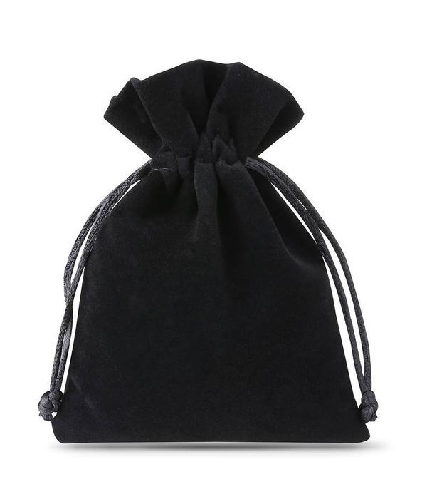 Black velvet pouch