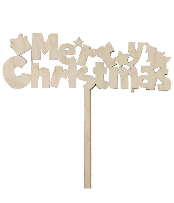 Wooden ornament Merry Christmas