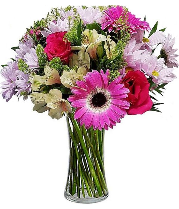 Eve bouquet with colorful flowers