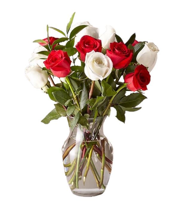 Αυθεντικό μπουκέτο με τριαντάφυλλα σε βάζο