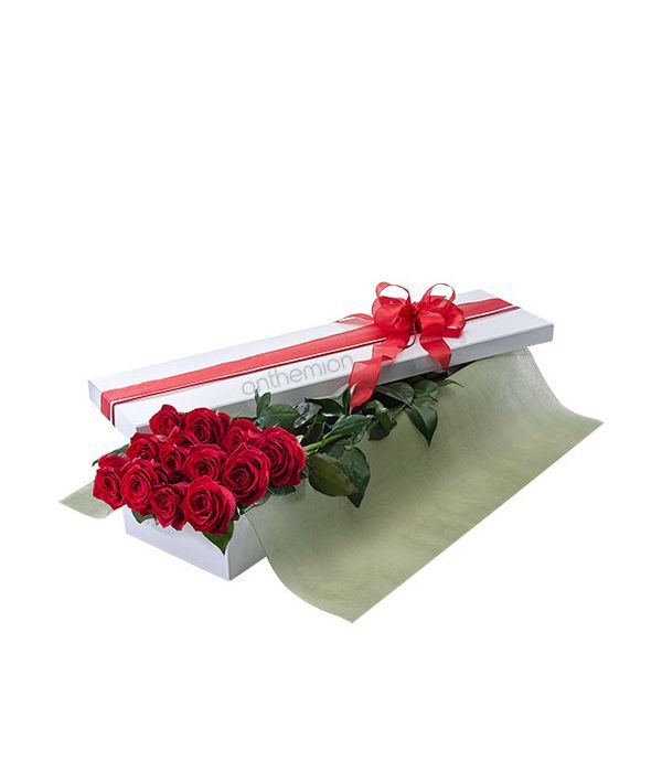 Αποπλάνηση, κουτί με 12 κόκκινα τριαντάφυλλα