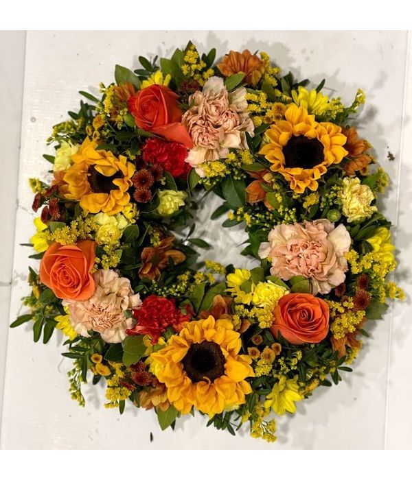 Yellow May Day Wreath