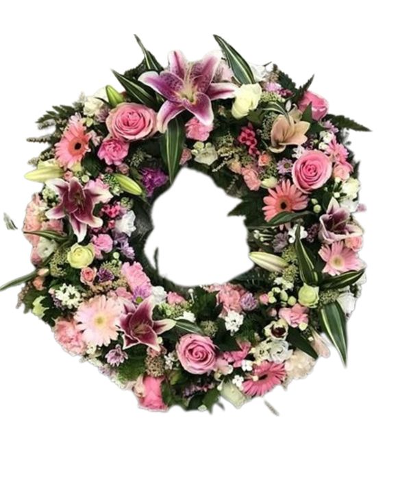 Pink floral Wreath