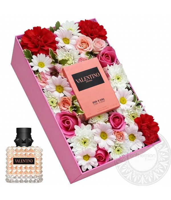 Λουλούδια-κουτί-άρωμα-Born-in-Roma-Donna-Eau-De-Parfum