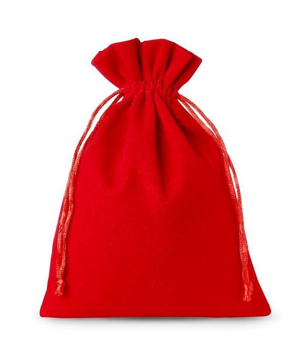 Red velvet pouch
