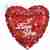 Heart shaped love balloon 17cm.