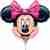 Minnie Mouse foil balloon 25cm on stick.