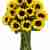 Bouquet of 15 bright sunflowers