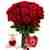 24 red roses with chocolates and teddy bear