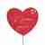 Decorative red stick heart love
