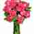 Elegant bouquet of 12 pink roses 