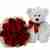 Κόκκινα τριαντάφυλλα με αρκουδάκι