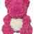 Pink XL rose teddy bear with heart 70 cm/ 28"