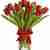 10 Red Tulips in vase 