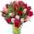 Romantic red and pink tulips | WITHOUT VASE